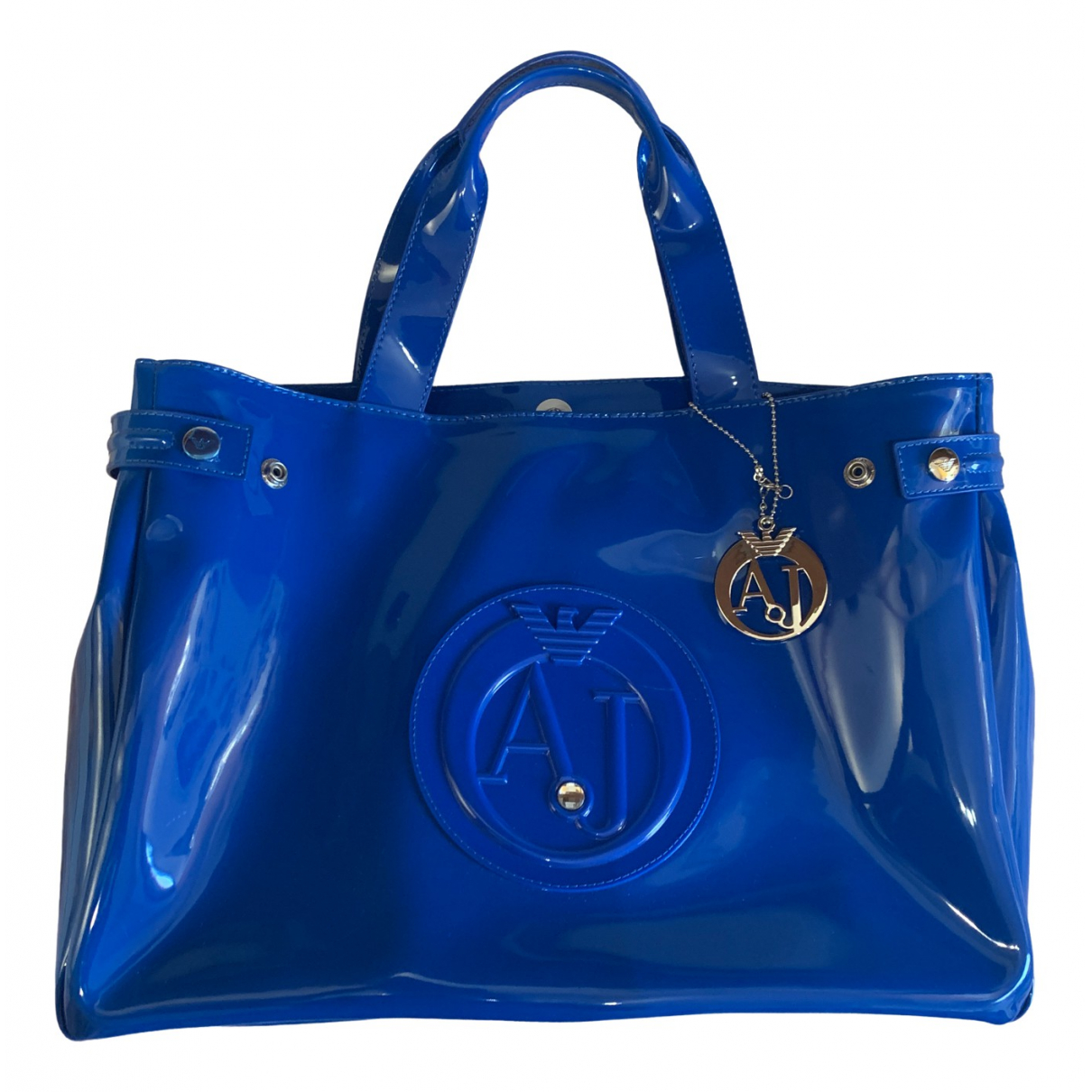 Handbag Armani Jeans Blue in Plastic 